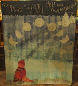 Ink, paper, and tape transfer collage by Joanna Harader.