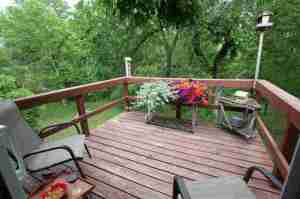 The balcony off the dining room.